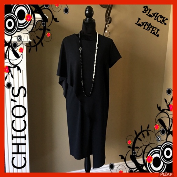 🖤 CHICO’S BLACK LABEL DRESS - Picture 1 of 10